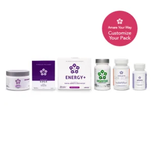 Amare Products Bundle: Happy Fit Pack with Energy Plus, MentaBiotics, EDGE, Digestive, GBX Fit and GBX Burn